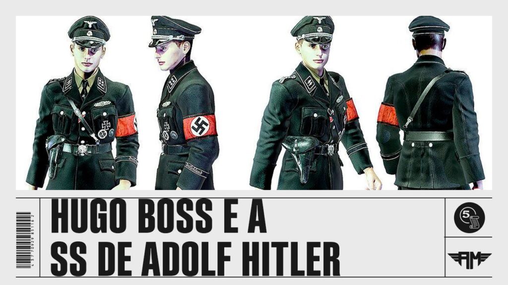 Ilustración tipo figurín del vestuario de un soldado alemán de las SS. (https://i.ytimg.com/)