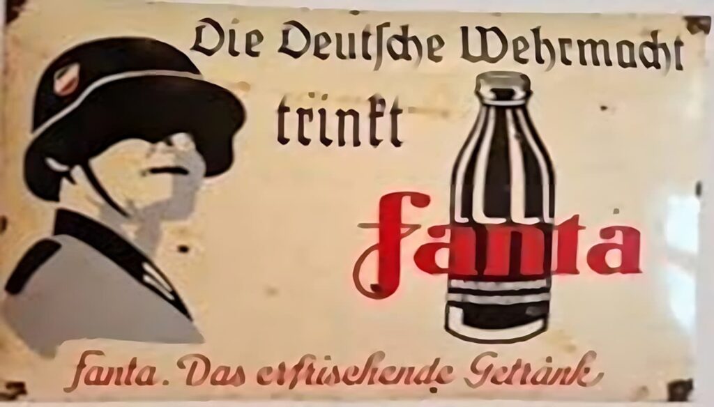 Un afiche pegado en una pared de Alemania dice: “El Ejército Alemán bebe Fanta, la bebida refrescante”. (https://www.museumoflost.com/)