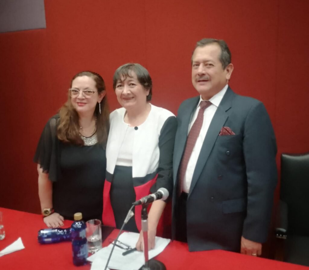 Daniela Camacho, jueza de la Corte Nacional de Justicia, Gina Gómez de la Torre y Esneider Gómez.